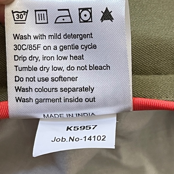 Dover Saddlery Women's Wellesley Breech Olive Coral Riding Pants Sz 36 NWOT - Picture 13 of 13